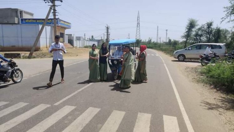 सड़क सुरक्षा जागरूकता कार्यक्रम व पक्षी परिंडा अभियान का शुभारंभ