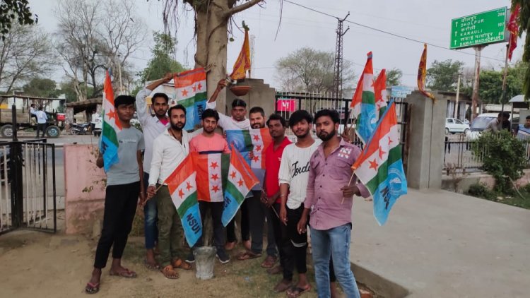 पंछी बचाओ - परिंडा लगाओ अभियान के तहत एनएसयूआई नांगल राजावतान की पहल - साथी हाथ बढ़ाना
