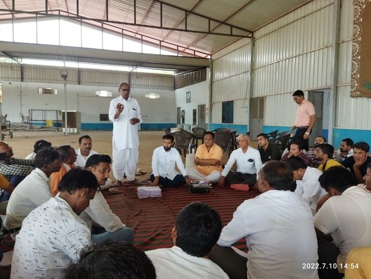 कपासन की S R वाटिका में भारतीय जनता पार्टी की बैठक सम्पन्न हुई