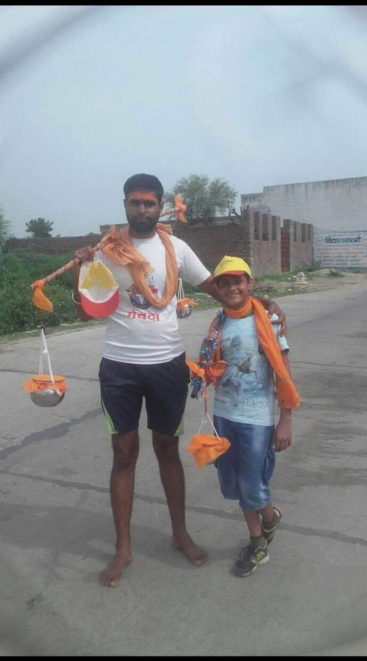 अमरनाथ मित्र मंडल भव्य  कावड़ यात्रा  मात्रिकुण्डिया महामंडलेश्वर महादेव से कपासन जलेश्वर महादेव तक