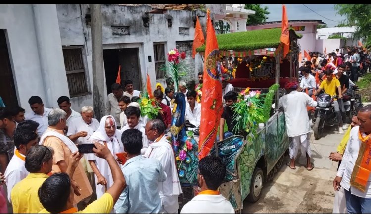 श्री कृष्ण जन्माष्टमी एवं जलझुलनी एकादशी पर्व पर समस्त अहीर (यादव) समाज द्वारा विशाल वाहन रैली जुलूस निकाला