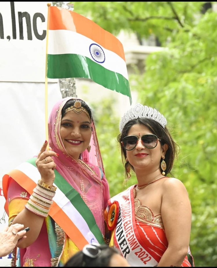 न्यूयॉर्क में आयोजित विश्व विख्यात इंडिया डे परेड में शामिल हुई रूमादेवी*