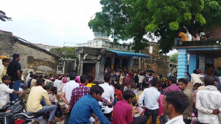 आज दामाखेड़ा गाँव में राजस्थानी लोग नृत्य गवरी का आयोजन हुआ