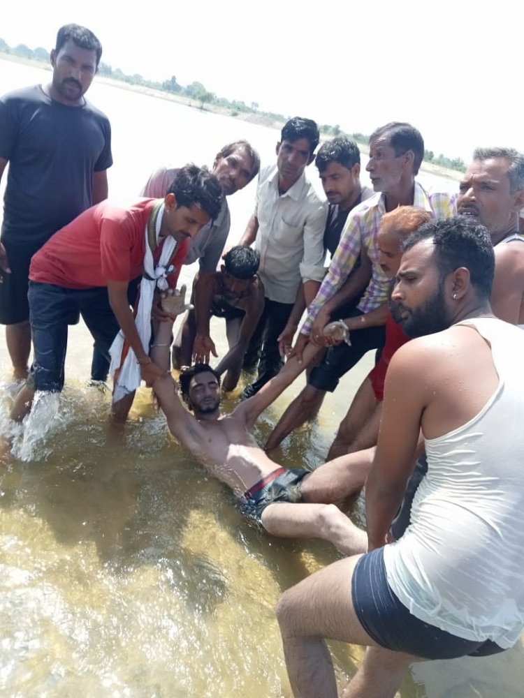 दोस्तों के साथ नहाने गया युवक बनास नदी में डूबा रेलमगरा के जीवाखेड़ा का मामला, तलाश जारी