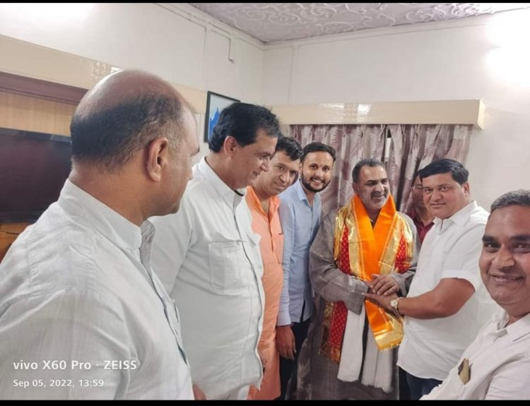 केंद्रीय मंत्री श्रीमान डॉ संदीप बालियानजी के आज चित्तौड़गढ़ आगमन पर किया स्वागत