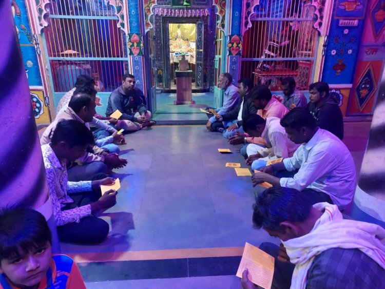 शहर में विभिन्न मंदिरों में लगातार 19 वे मंगलवार हनुमान चालीसा पाठ किया।