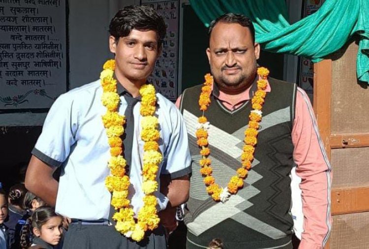 चन्देरिया के भावेश का राज्य स्तर पर चयन।