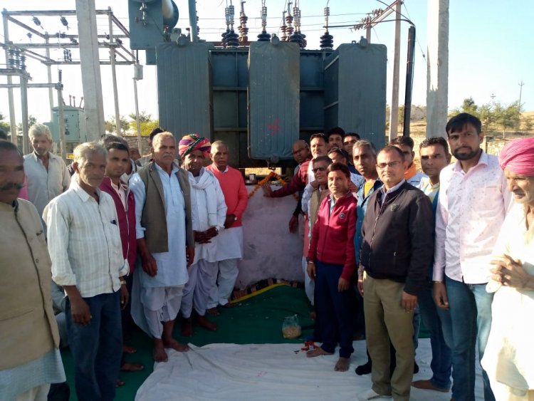 ग्रामीण क्षेत्रों में बह रही विकास की गंगा, राज्य मंत्री सुरेंद्र सिंह जाड़ावत ने ग्रिड सब स्टेशन का शुभारंभ किया।