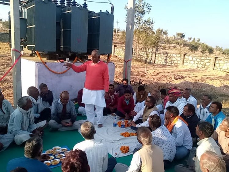 ग्रामीण क्षेत्रों में बह रही विकास की गंगा, राज्य मंत्री सुरेंद्र सिंह जाड़ावत ने ग्रिड सब स्टेशन का शुभारंभ किया।
