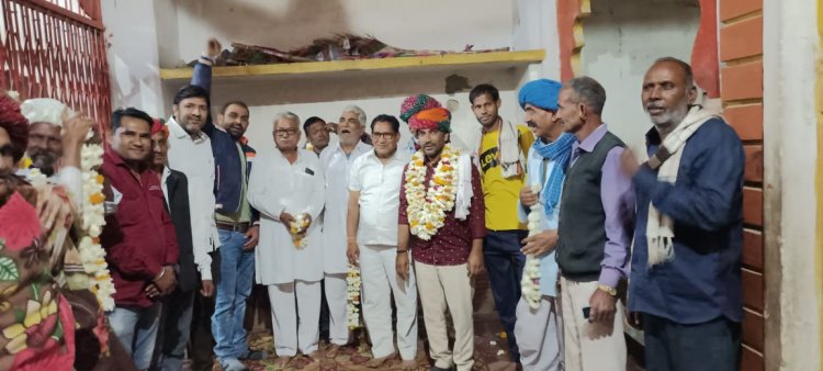 माताजी कि पंडोली पंचायत अध्यक्ष पद पर गणपत गुर्जर हुए सर्व सम्मति से मनोनीत।
