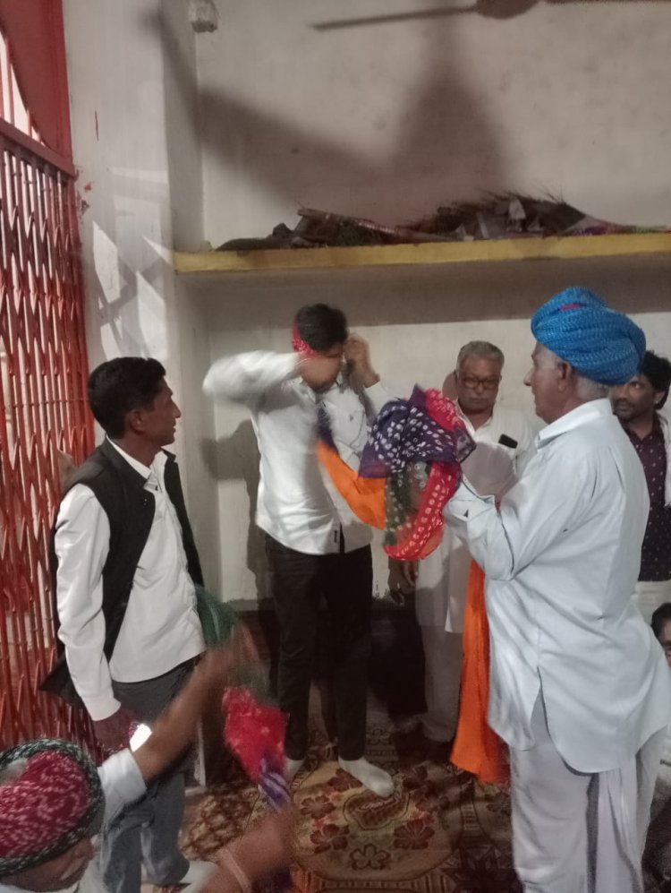 माताजी कि पंडोली पंचायत अध्यक्ष पद पर गणपत गुर्जर हुए सर्व सम्मति से मनोनीत।