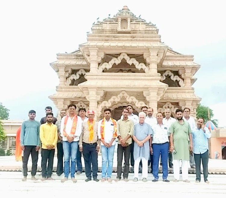 विश्व हिंदू परिषद नवनियुक्त विहिप चित्तौड़ विभाग मंत्री मानवेंद्र सिंह चौहान का स्वागत