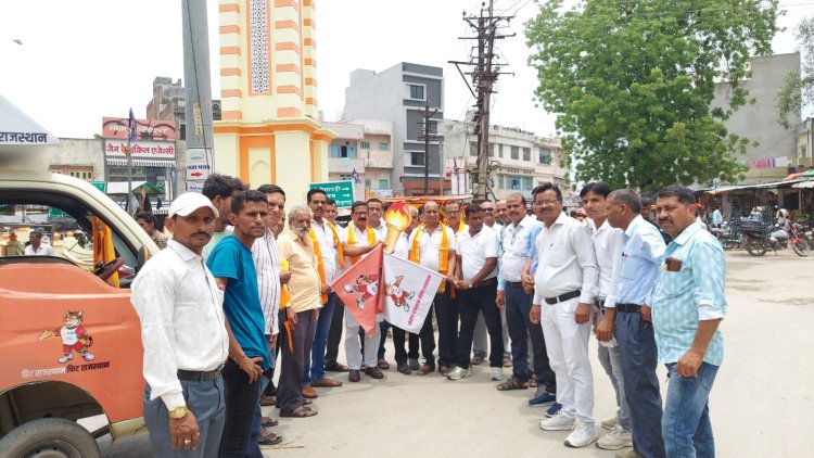 बड़ीसादड़ी में ओलंपिक मशाल यात्रा का किया स्वागत