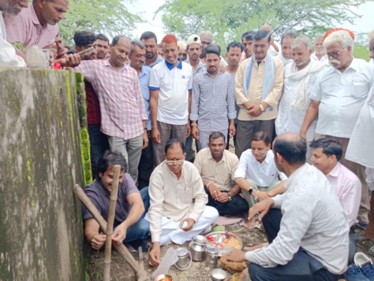 पूर्व विधायक प्रकाश चौधरी ने 33 केवी जीएसएस का किया भूमिपूजन