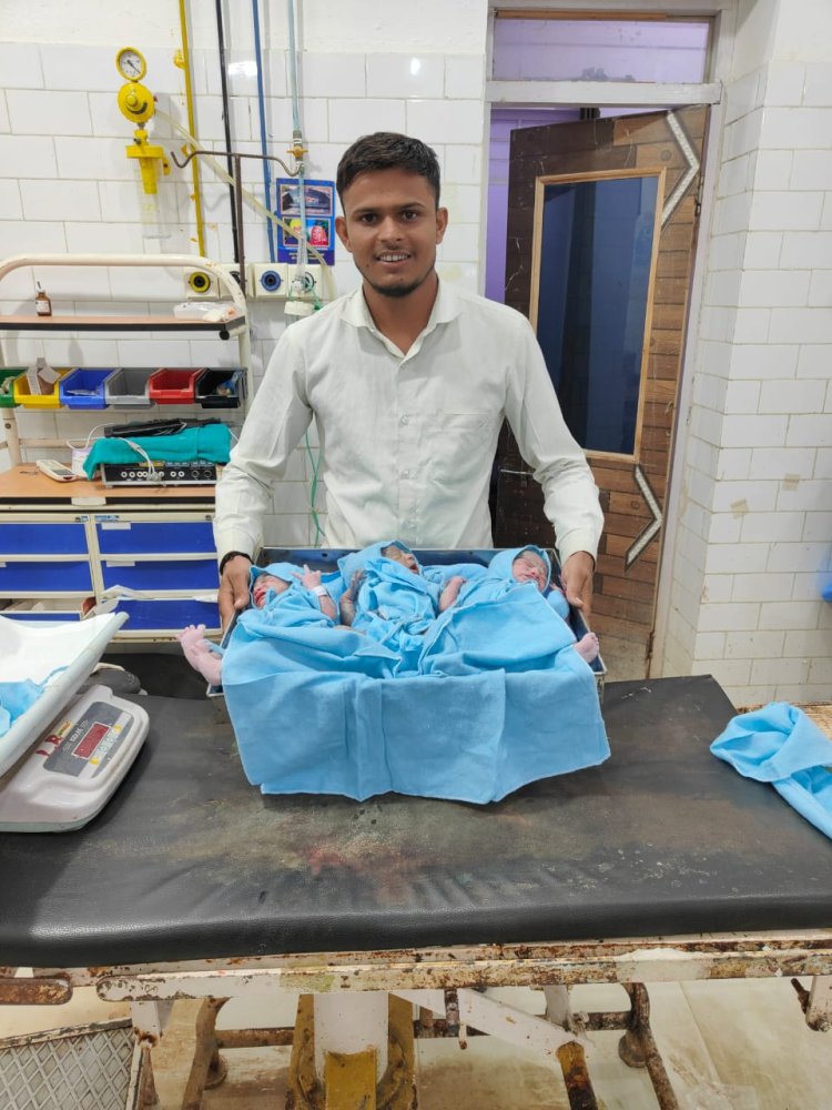 महिला ने 3 मिनट में 3 बच्चों को दिया जन्म ऑपरेशन से एक लड़का और दो लड़कियां पैदा मां स्वस्थ