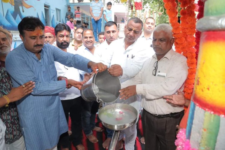 आगामी विधानसभा चुनाव में विजय को लेकर धनेश्वर महादेव मंदिर पर हुआ सहस्त्रधारा विजयाभिषेक