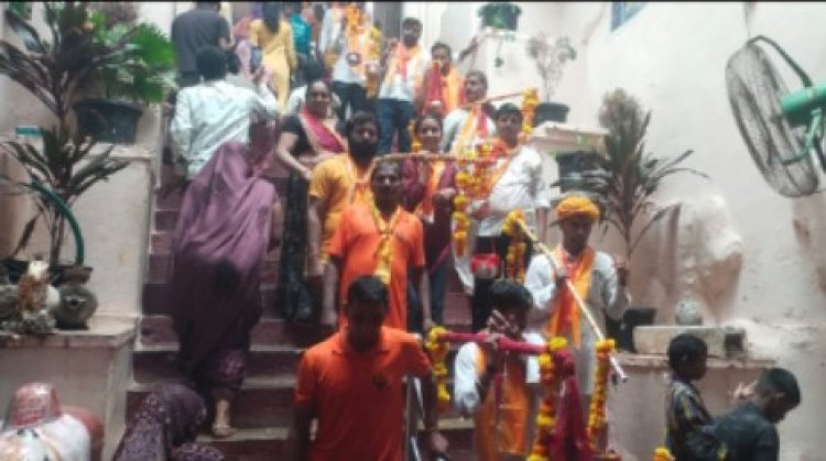 जलेश्वर महादेव से गंगेश्वर महादेव तक निकाली कांवड़ यात्रा