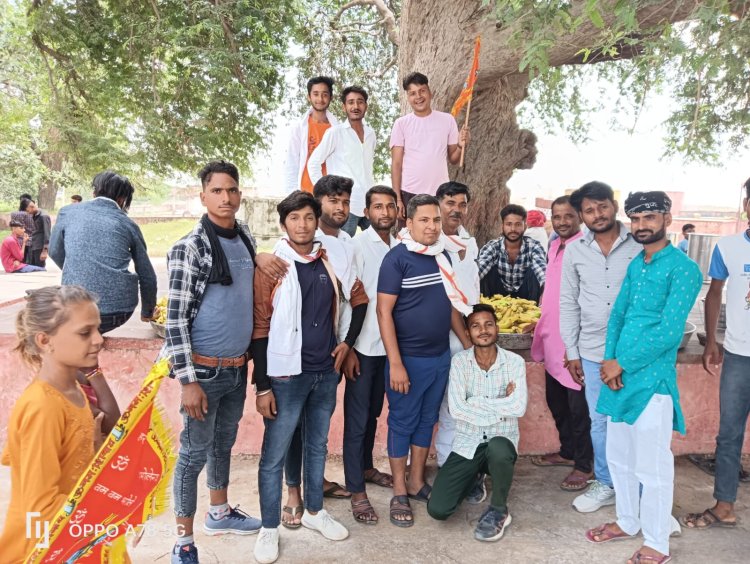 चारनेट में युवाशक्ति द्वारा धुंधलेश्वर महादेव की कावड़ यात्रा का किया भव्य स्वागत