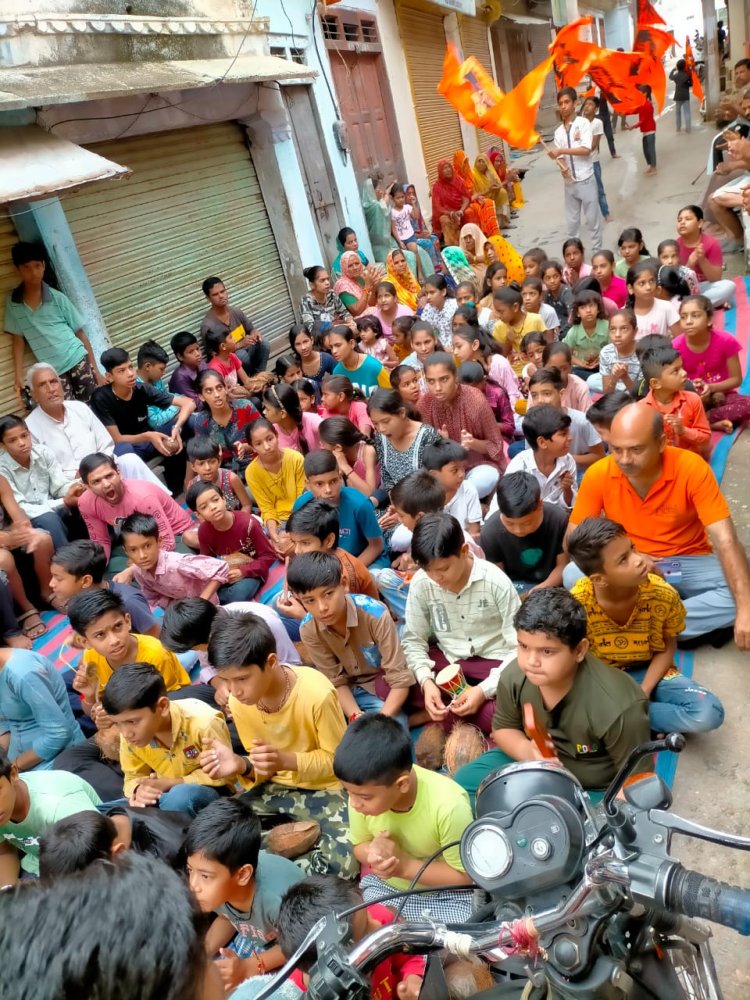 90 वी रामधुन पहुंची चांदेसी माता के मंदिर पर।