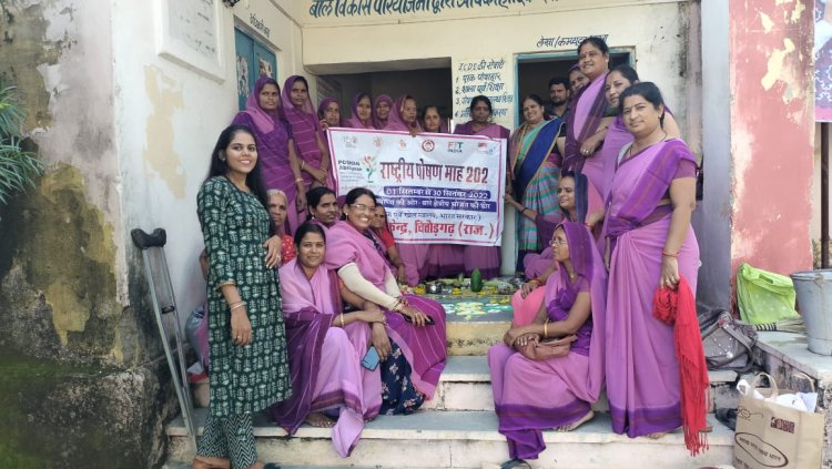 चित्तौडग़ढ़-हिंदी पखवाड़ा एवं पोषण माह के तहत विभिन्न प्रतियोगिताओं का आयोजन।