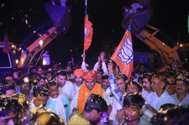 विधायक आक्या ने किये मानपुरा में तीन करोड़ की राशि के कार्यो के लोकार्पण।
