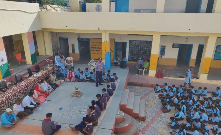 महात्मा गांधी राजकीय विद्यालय सावा में मनाई गाँधी शास्त्री जयंती।