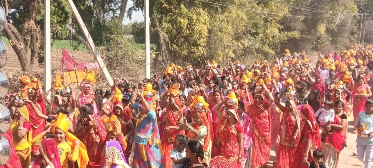 प्रजापति समाज की कुलदेवी श्री यादे माँ का कन्नौज मे भव्य झुलुस निकाला।
