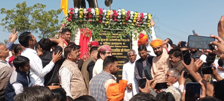 500 साल बाद भी संकल्प पूरे होते है - डॉ. लक्षराज सिंह मेवाड़। कन्नौज में महाराणा प्रताप की अश्वारोही प्रतिमा का अनावरण