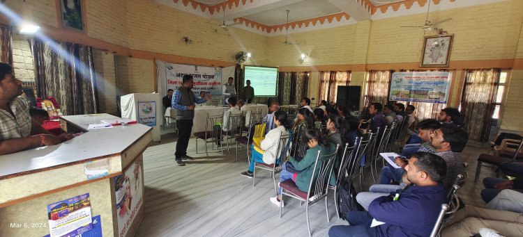 आमुखीकरण कार्यशाला कार्यक्रम का आयोजन     कृषि में नवाचार अपनाकर भूजल स्तर को सुधारने पर कार्यशाला का हुआ आयोजन्