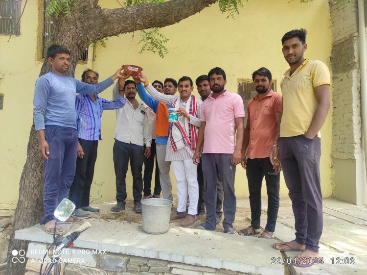 आंजना ने की गांव गांव पक्षियों के परिंडे लगाने की मुहिम प्रारंभ