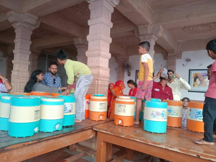 सांवलिया जी मंदिर मंडल कर रहा है पानी की पर्याप्त व्यवस्था     दर्शनार्थ आने वाले यात्रियों को मिलेगी गर्मी से राहत