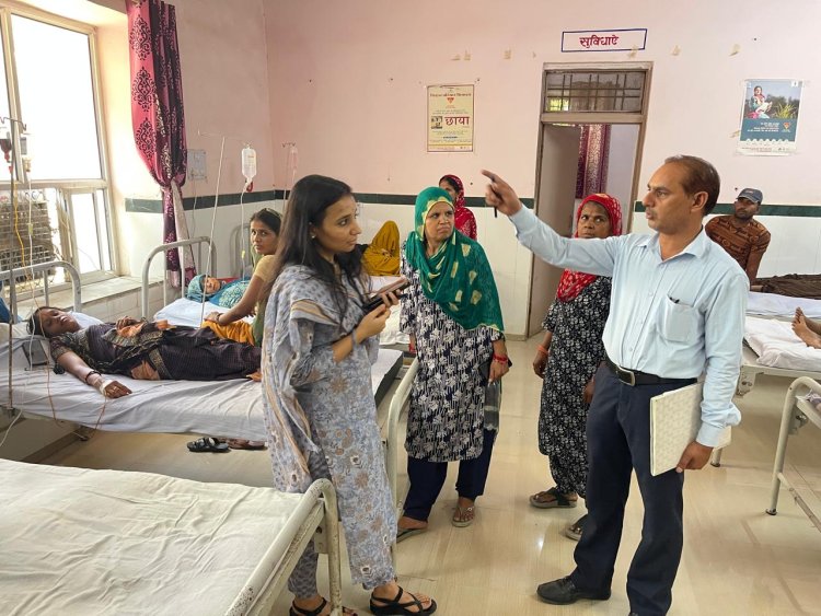 उपखंड अधिकारी ग्राम सावा में पीएचसी व गौशाला का किया निरीक्षण