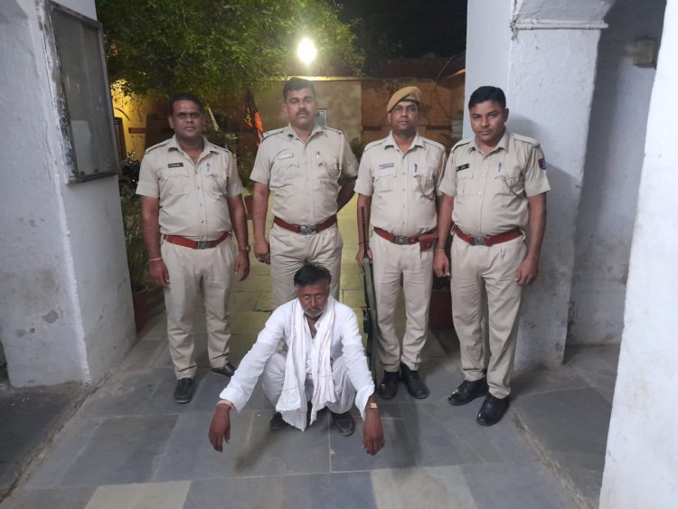 अफीम तस्करी में 12 साल से फरार वांछित आरोपी एमपी से गिरफ्तार।