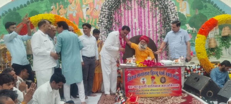 गुरु पूर्णिमा पर्व पर गुरु वन्दन कार्यक्रम के अंतर्गत गौ सेवक पं. सुखवाल का किया अभिनंदन`